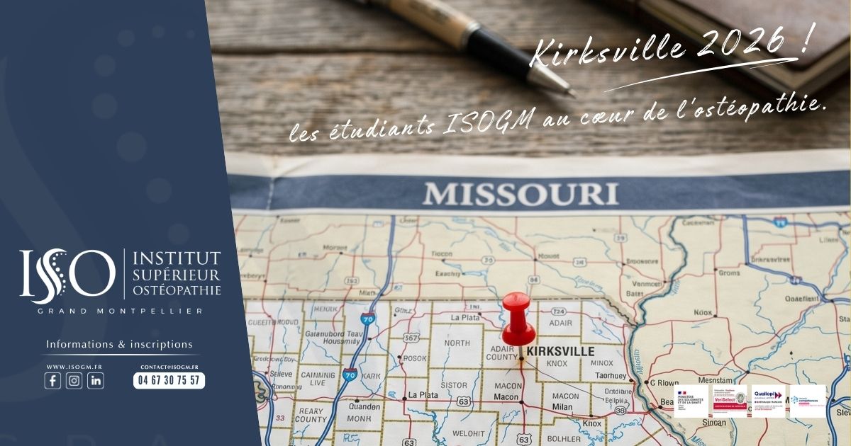 Étudiants de l'ISOGM lors du voyage d'étude à Kirksville (ATSU) en mai 2026