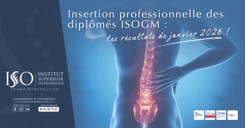 Enquête d'insertion professionnelle janvier 2026 des diplômés ostéopathes ISOGM